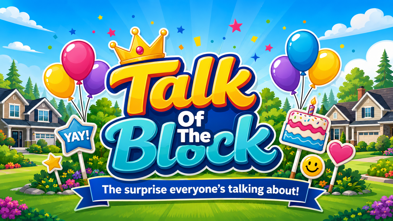 Talk Of The Block yard greeting celebration scene